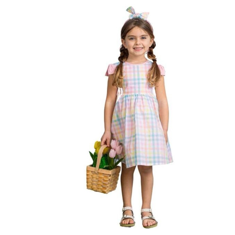 Easter plaid dress (Andy and Evan)